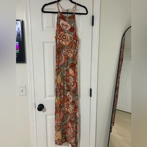 High neck maxi dress